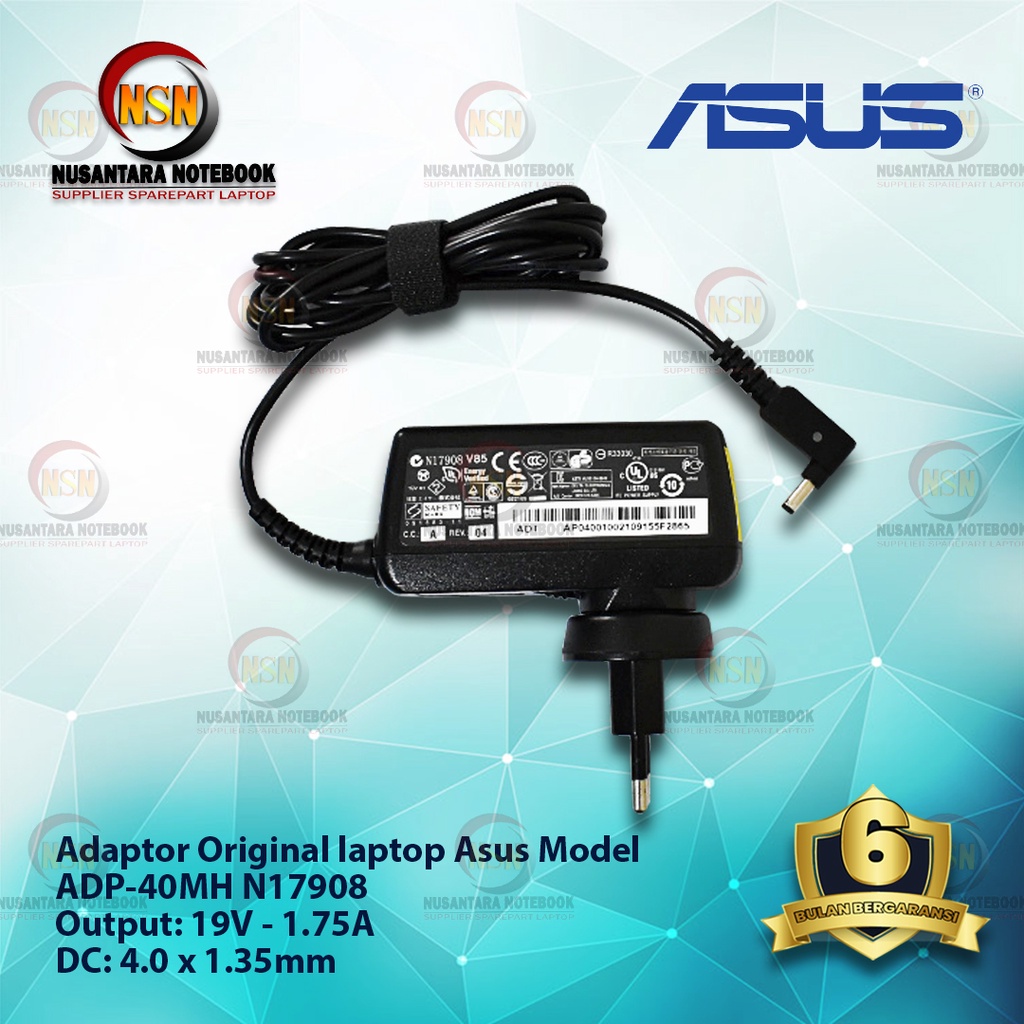 Adaptor Charger Laptop Asus ADP 40-MH 19V 1.75A DC : 4.0 X 1.35mm