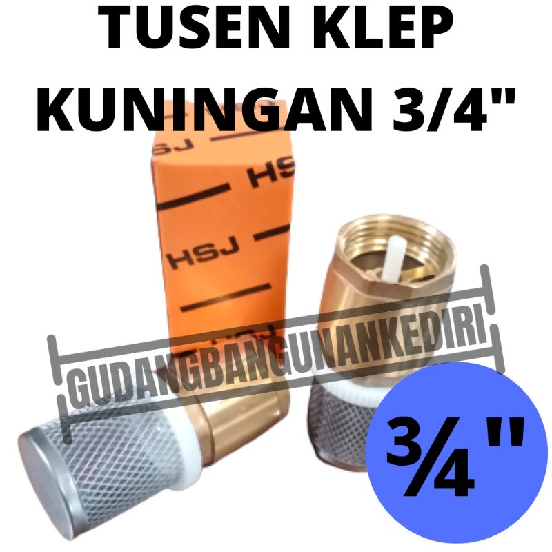 foot klep tusen klep kuningan 3/4&quot; hsj