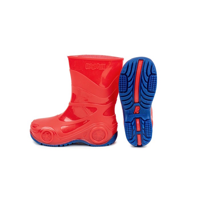 misi- Sepatu Boot Anak AP KIDS GRANDPRIX BU3237 Merah Motif Mobil