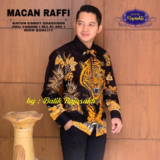 Batik Pria MACAN RAFFI Katun Halus Full Furing Termurah