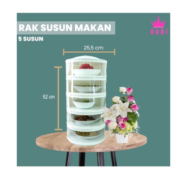 rak susun makanan 5 layer tempat penyimpanan makanan