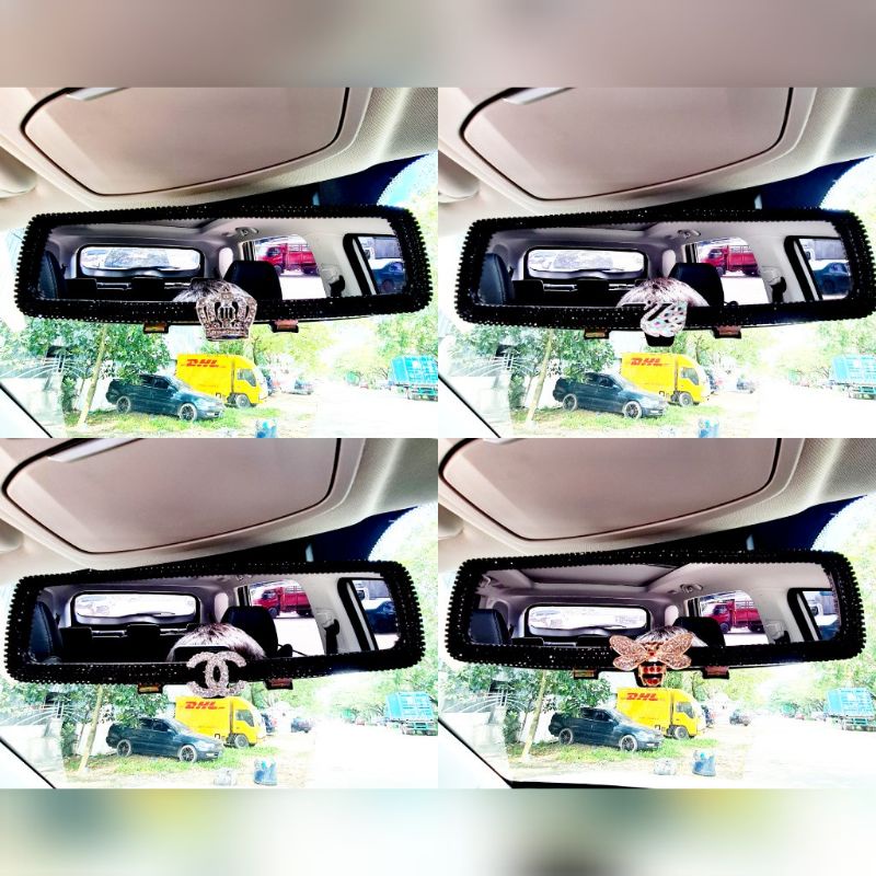 Baranv mobil spion mobil DAD CROWN MAHKOTA BLINK SPION Cover Kaca Spion Mobil DAD FULL Diamond Blink-Blink Bahan Premium Series