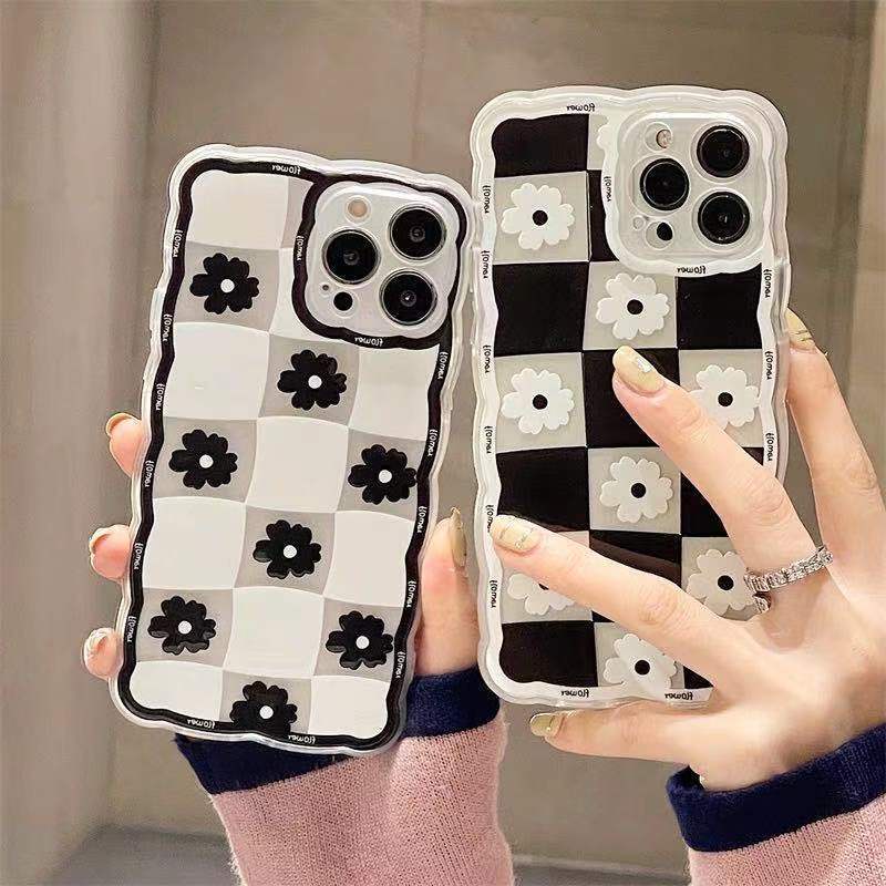 Case Motif Kotak-Kotak Untuk Iphone 13 Pro Max / 12 / 11 / XS / XR / X / 8 / 7 / 6 / 6s / Plus SE2020