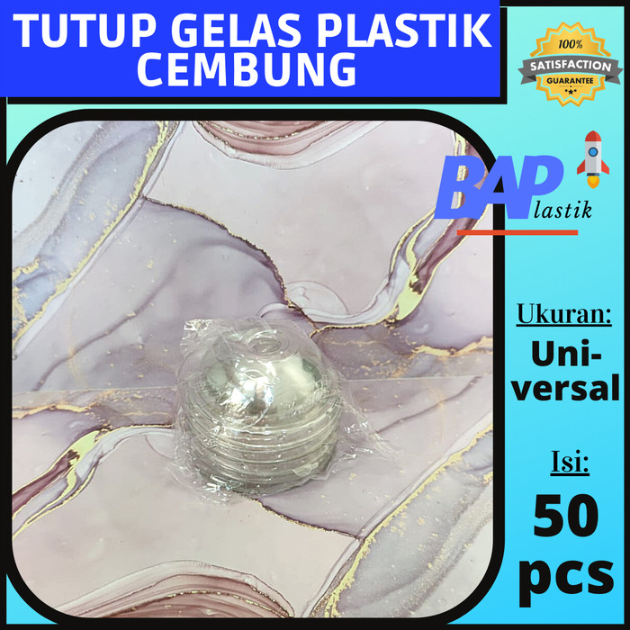 Tutup Gelas Plastik Cembung (Universal) / Tutup Pop Ice