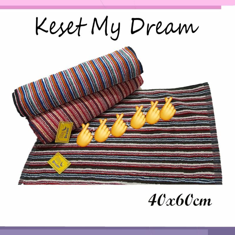 KD1 Keset Rumah &quot; My Dream Salur &quot; Ukuran 40x60 cm