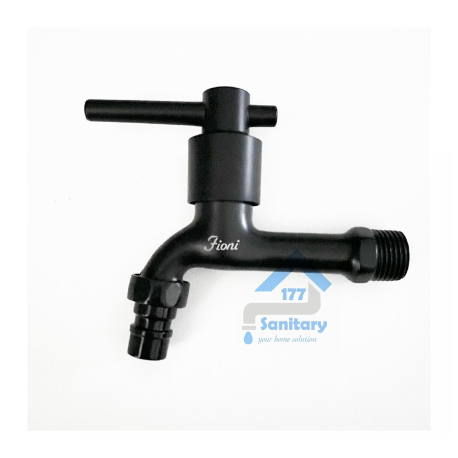 Kran Taman Minimalis HITAM murah FKT54BL- Keran Air Tembok kamar Mandi bak air Black faucet Y21