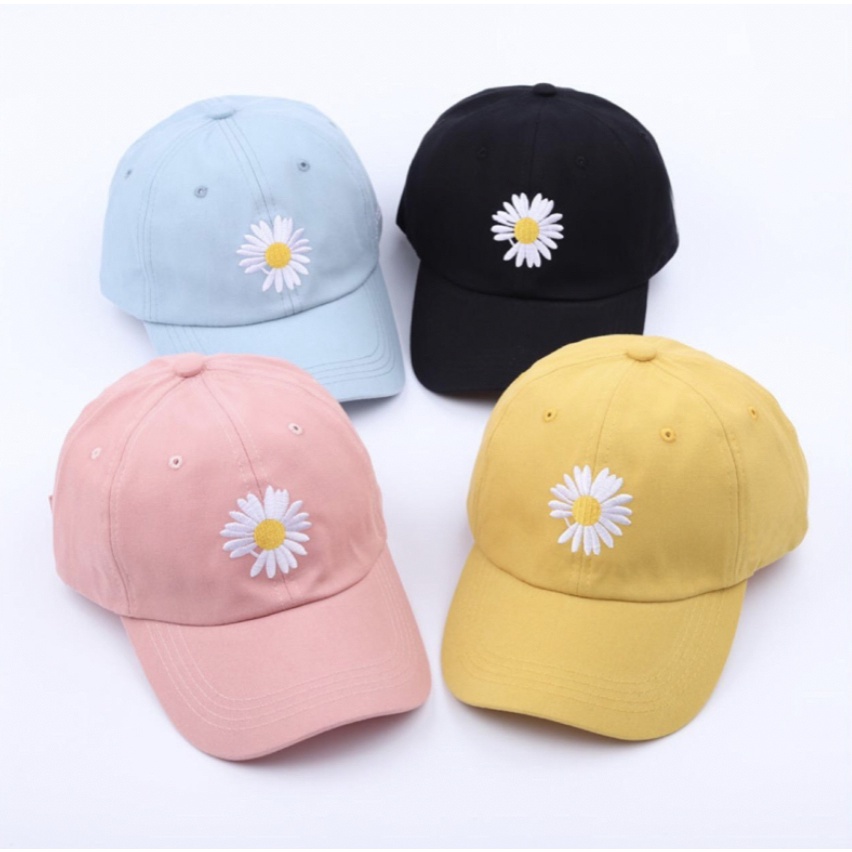 Topi Baseball Korea Bordir Pria Wanita Distro Flower Bunga