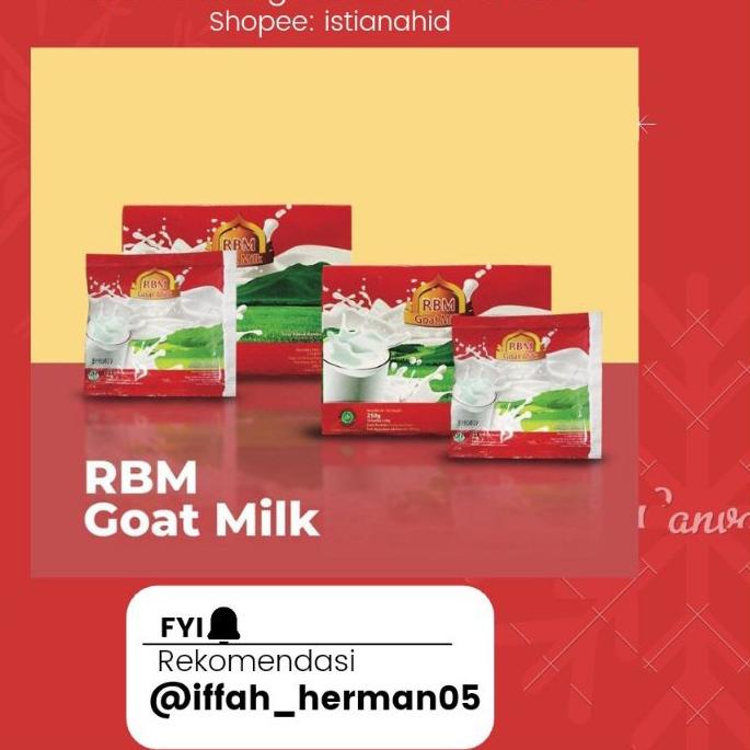 

TERLARIS Susu Kambing RBM Goat Milk isi 10 sch exp mei 22 ✔