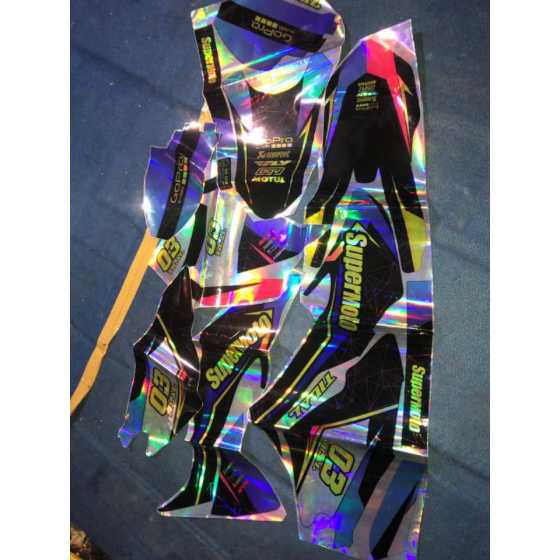Dekal sticker Decal motor KLX BF DTRACKER CRF 150 HOLOGRAM