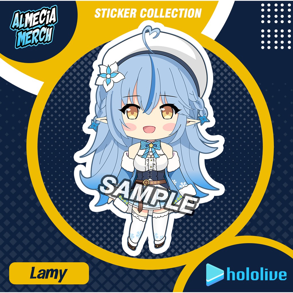 Sticker Hololive JP Yukihana Lamy / Stiker Vtuber Lamy