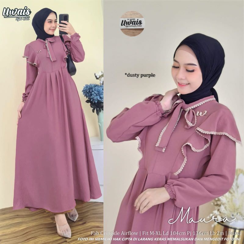 (DBY) GAMIS LARASATI RENDA DAILY BUSUI DRESS AIRFLOW CRINCLE