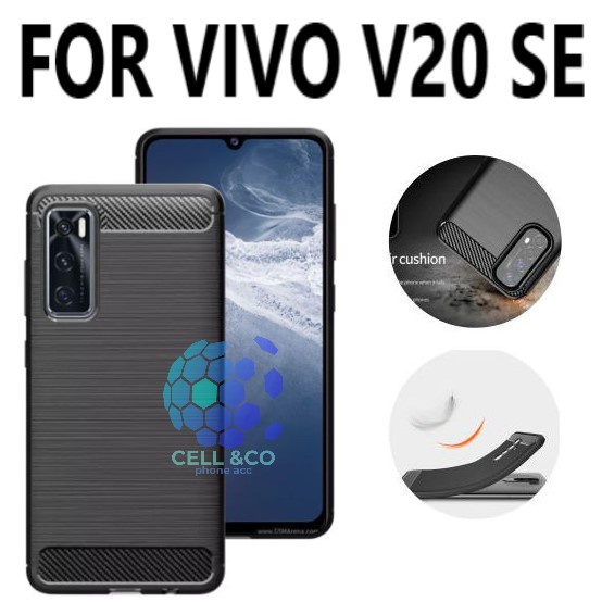 CASE CARBON VIVO V20 SE casing hp silikon softcase case premium carbon cover