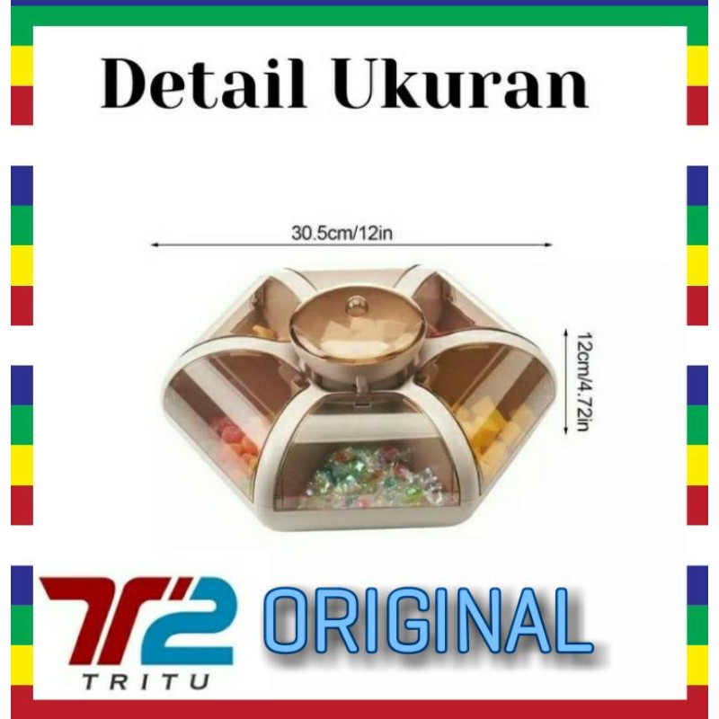 Toples Lotus Tempat Permen Wadah Permen Candy Storage Box Original Tritu