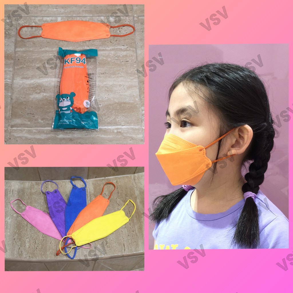 Masker KF94 ANAK warna polos kualitas premium