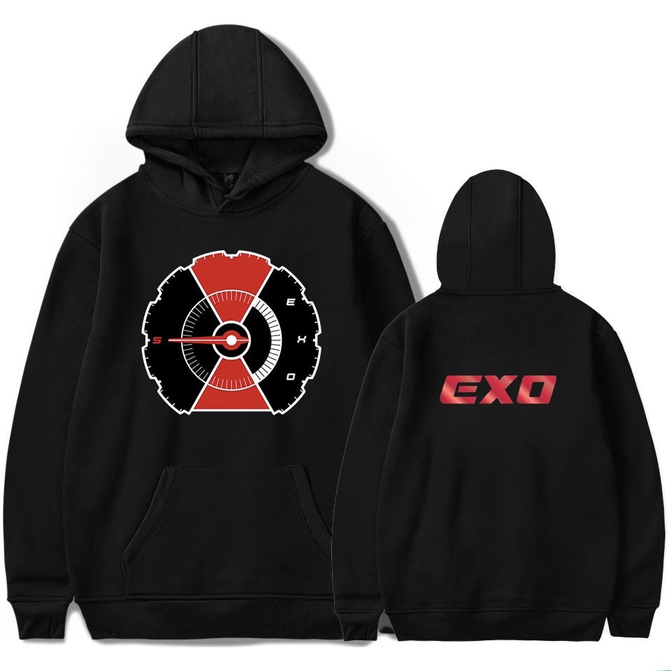 Jaket exo hoodie exo don't mess up my tempo red logo