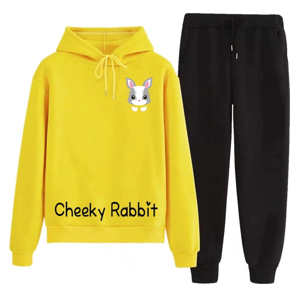 BESS - Setelan Hoodie Wanita Murah / Setelan Hoodie + Celana - CHEEKY RABBIT