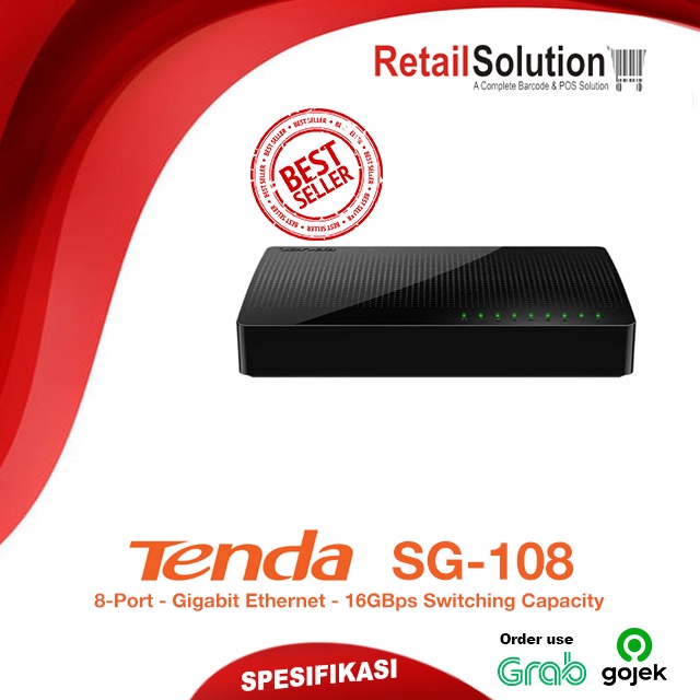 Switch Gigabit 8 Port - Tenda SG108 / SG-108 SOHO