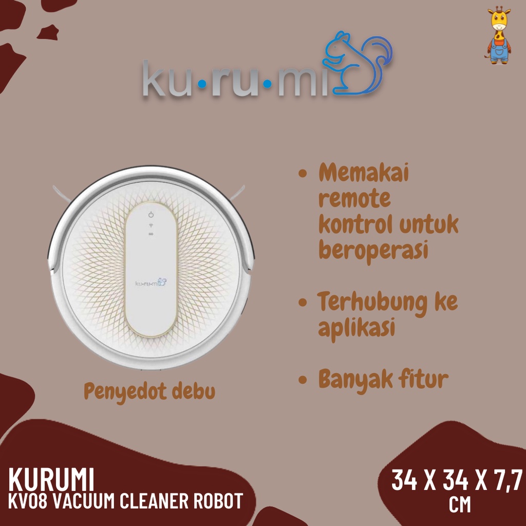 Kurumi KV08 Vacuum Cleaner Robot - Penyedot Debu