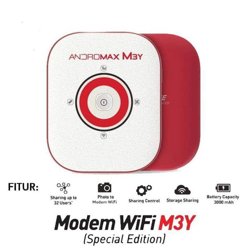 New Smartfren Andromax M3Y 4G Free Perdana Kuota 30Gb - Putih