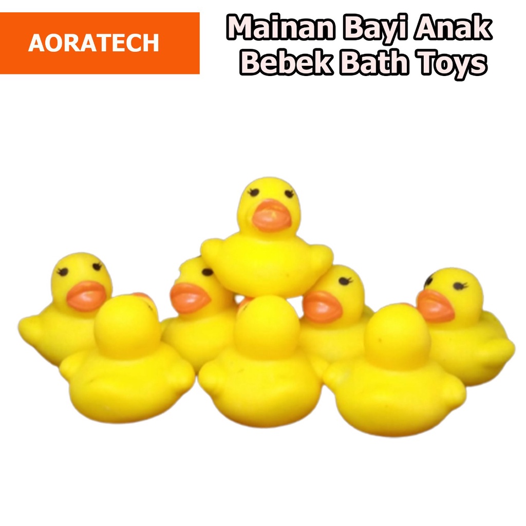 Mainan Bayi Anak Bebek Bath Toys Karet Baby Duck Mandi Bath