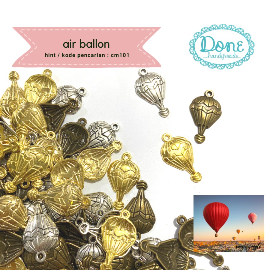 Done handymade charm cappadocia air ballon charm liontin cm101