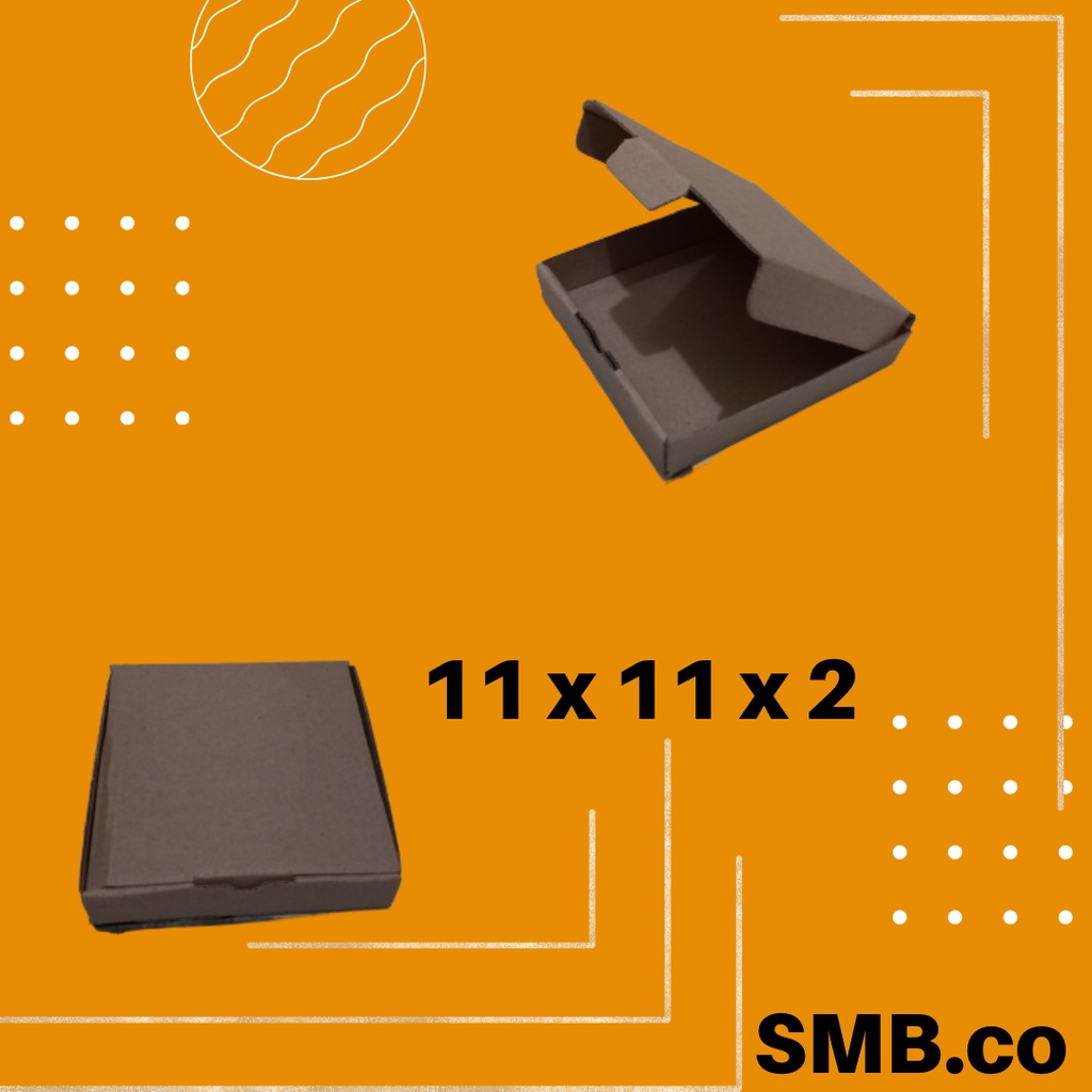 

KARDUS AKSESORIS UKURAN 11 X 11 X 2 KARDUS MODEL DIE CUT PIZZA POLOS COKELAT