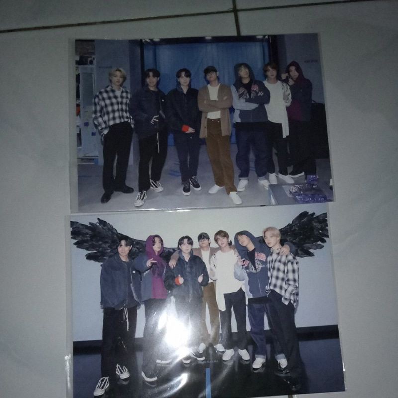 postcard pop up bts wings dan pintu biru