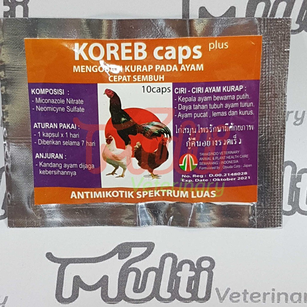 

KOREB Caps plus 10 kapsul Obat Mengobati Kurap pada Ayam Cepat sembuh
