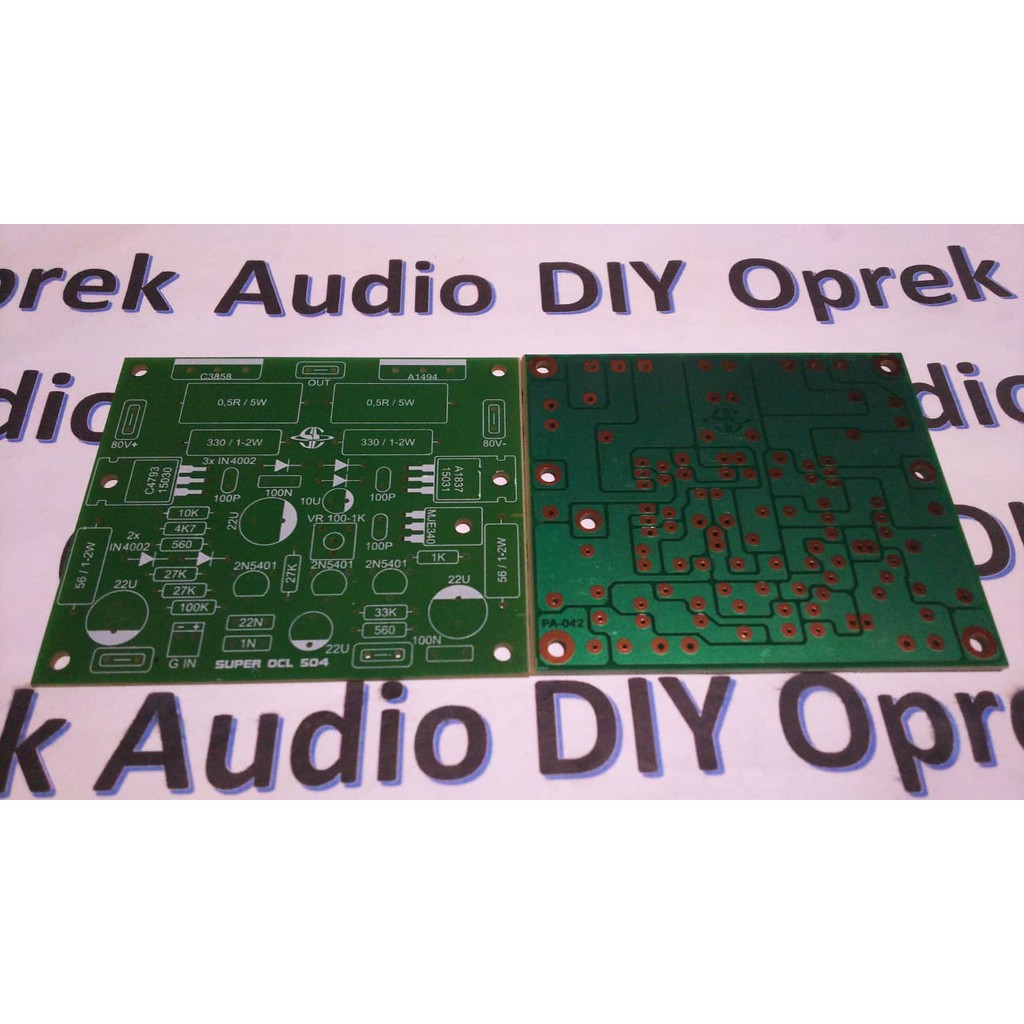 DIY PCB AMPLI MONOBLOCK POWER AMPLIFIER MONO OCL SOCL 504 NON TEF