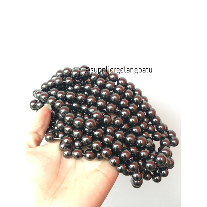 bahan brustin hematite badar besi 12mm blustin magnetic batu kesehatan pria wanita aksesoris craft