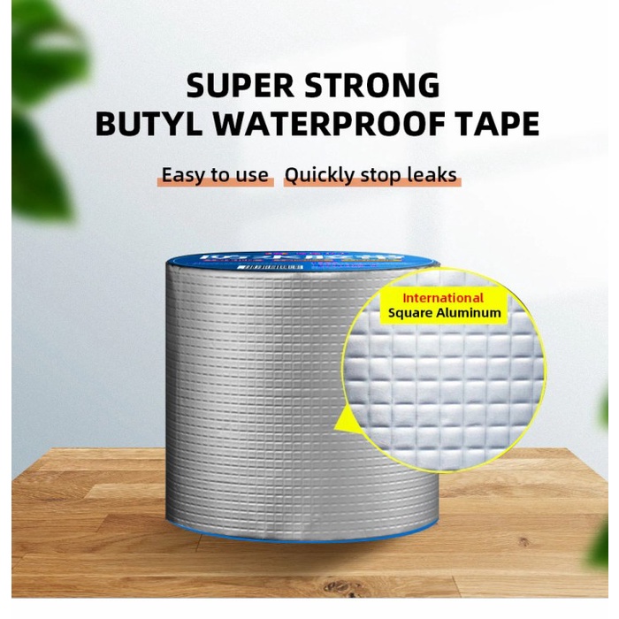 Lem Tape Lakban Anti Bocor Air Panas Alumunium Foil Butyl Waterproof