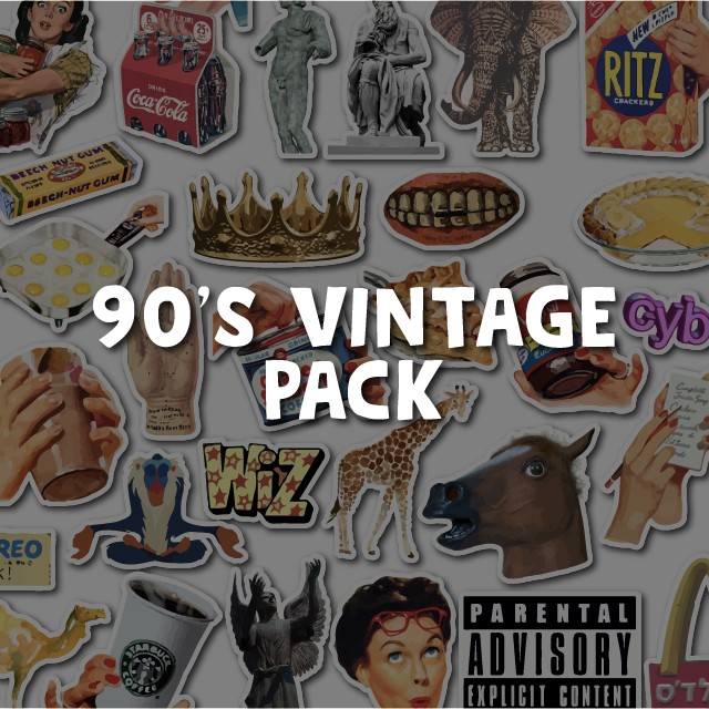 40pcs Sticker 90's Vintage Pack