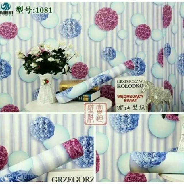 Wallpaper dinding ukuran 45 cm x 10 m