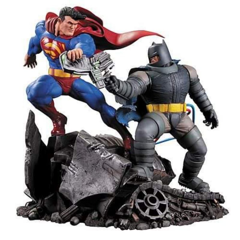 superman batman statue