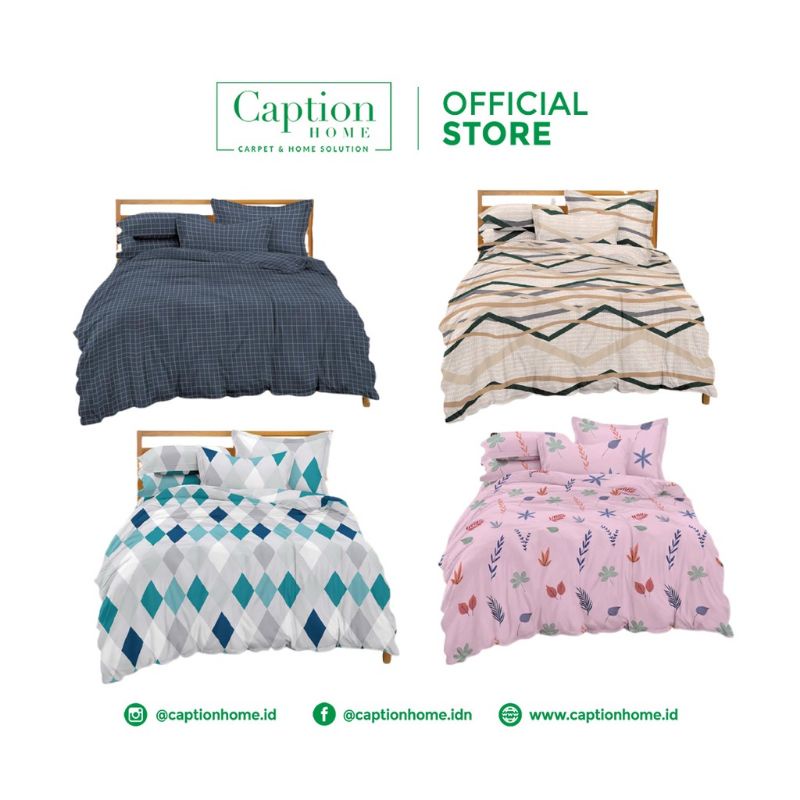 Bed cover comforter set caption