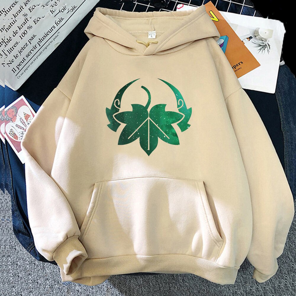 Jaket Hodie Gambar Logo Kaedehara Kazuha - Manga Anime Genshin Impact