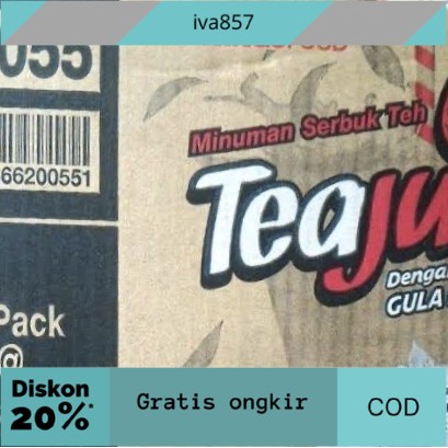 

PROMO Teajus Rasa Gula Batu 8 gram (1 karton isi 6 pack) GRATIS ONGKIR