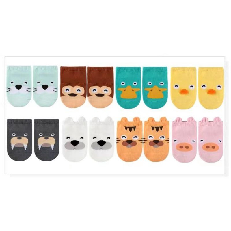 UNIKID KAOS KAKI BAYI BABY SOCKS MOTIF HEWAN LUCU IMPOR