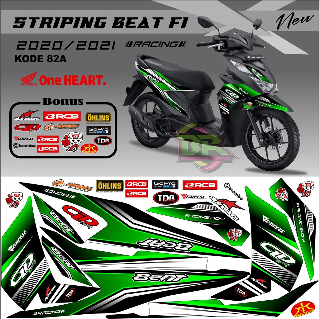 Striping Beat New 2020-2023 Stiker Lis Beat New Variasi kode 82