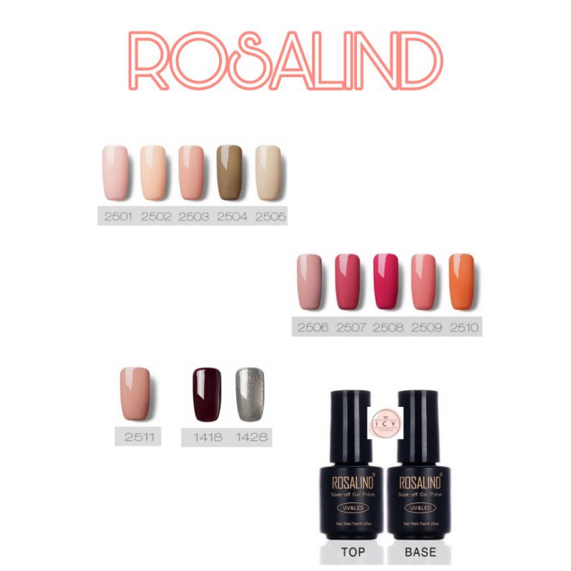 (1418- 2511) ROSALIND GEL NAIL POLISH UV LED /KUTEK /CAT KUKU / UV GEL POLISH NAIK ART NEW COLOR