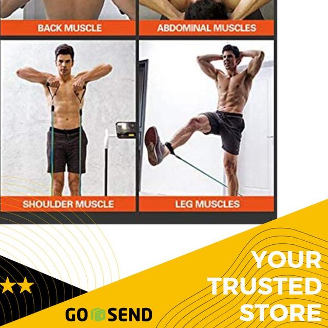 ⅍ Set Tali Olahraga Pintu Serbaguna/ 11 set alat Fitness dan Gym Dirumah ℮