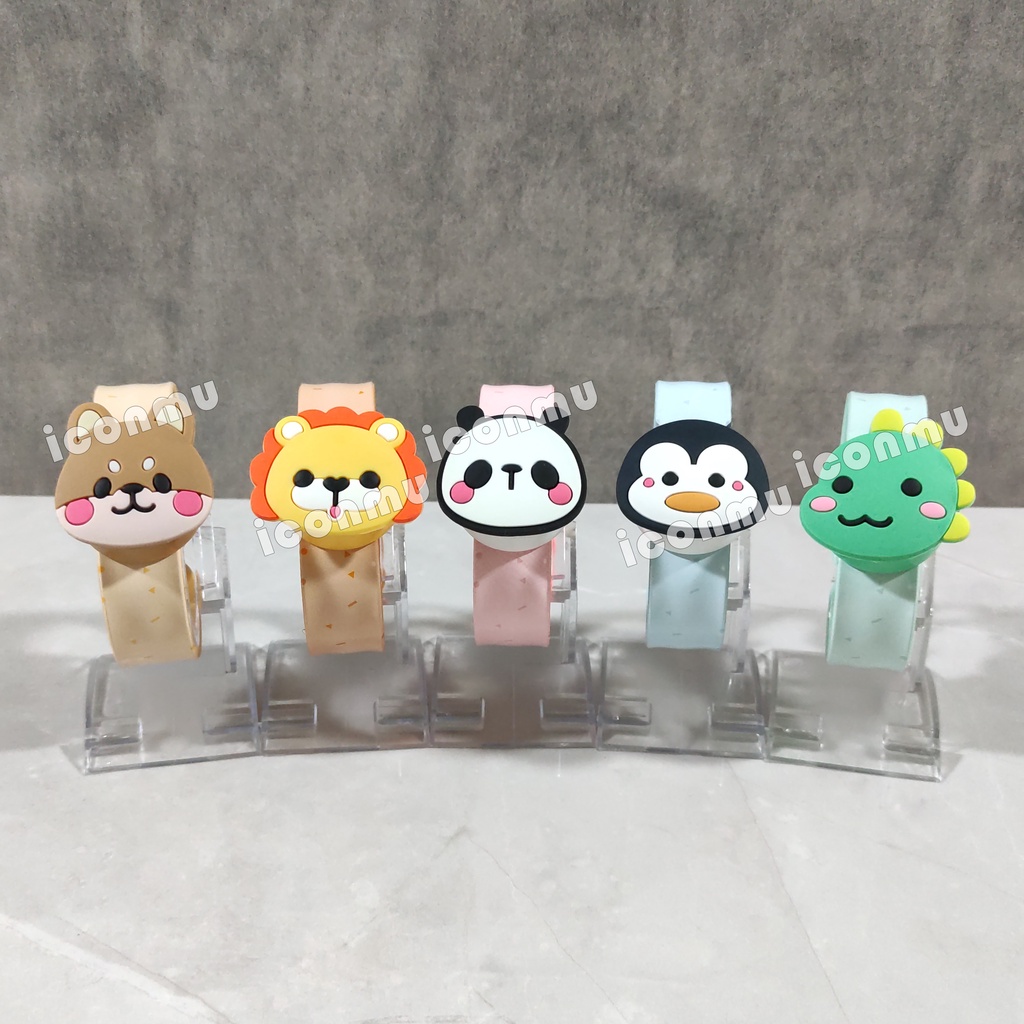 Miniso Jam Tangan Anak Karakter Binatang  - Shiba Inu / Lion / Panda / Penguin / Dinosaur