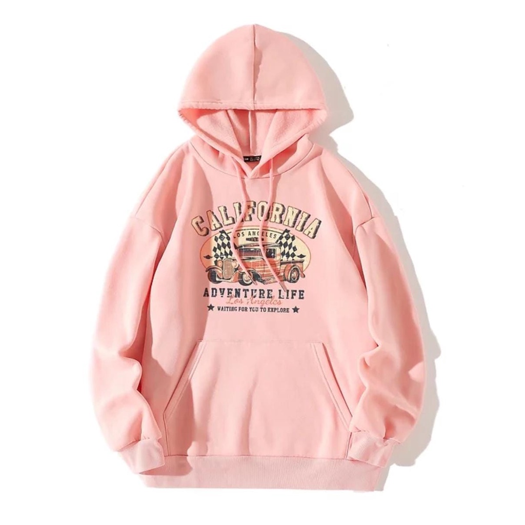 HOODIE PRIA WANITA KEKINIAN - HOODIE ADVENTURE LIFE CALIFORNIA   / HOODIE WANITA TEBAL