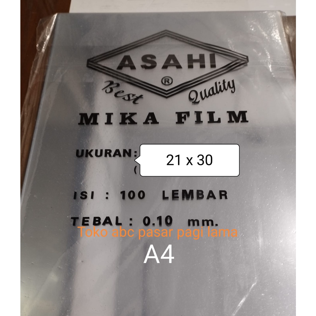 

cover mika jilid 0.10 mm A4 Asahi