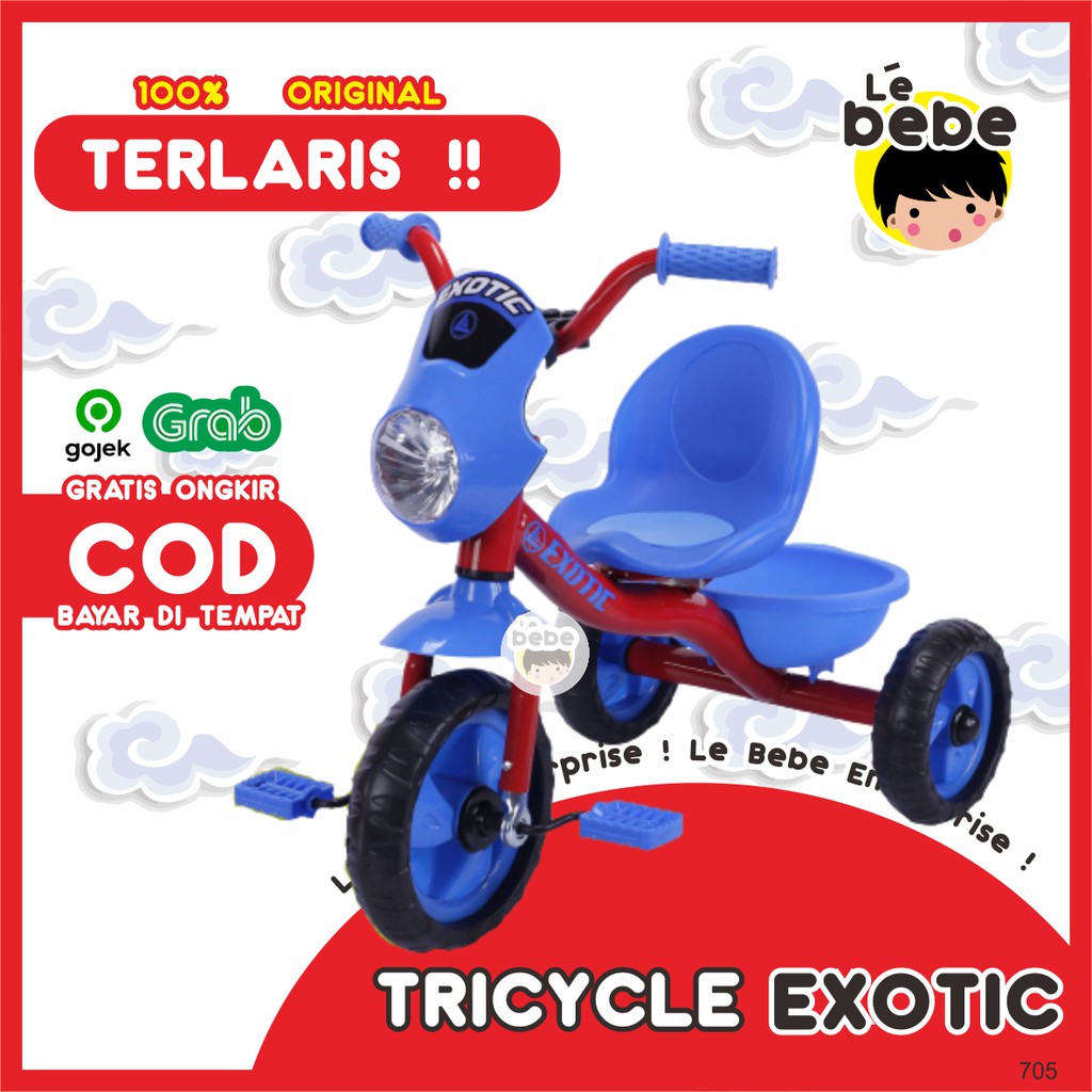 EXOTIC ET-705 TRICYCLE Stroller Micro Trike Sepeda Murah Sepeda Anak Bayi Sepeda Scooter