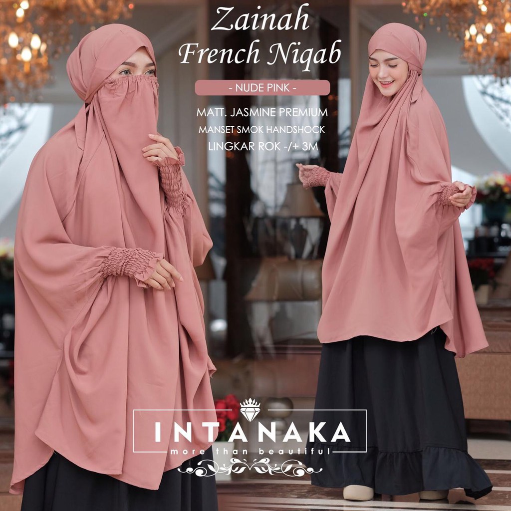 ZAINAH FRENCH NIQAB KHIMAR FREE CADAR BY INTANAKA BTC