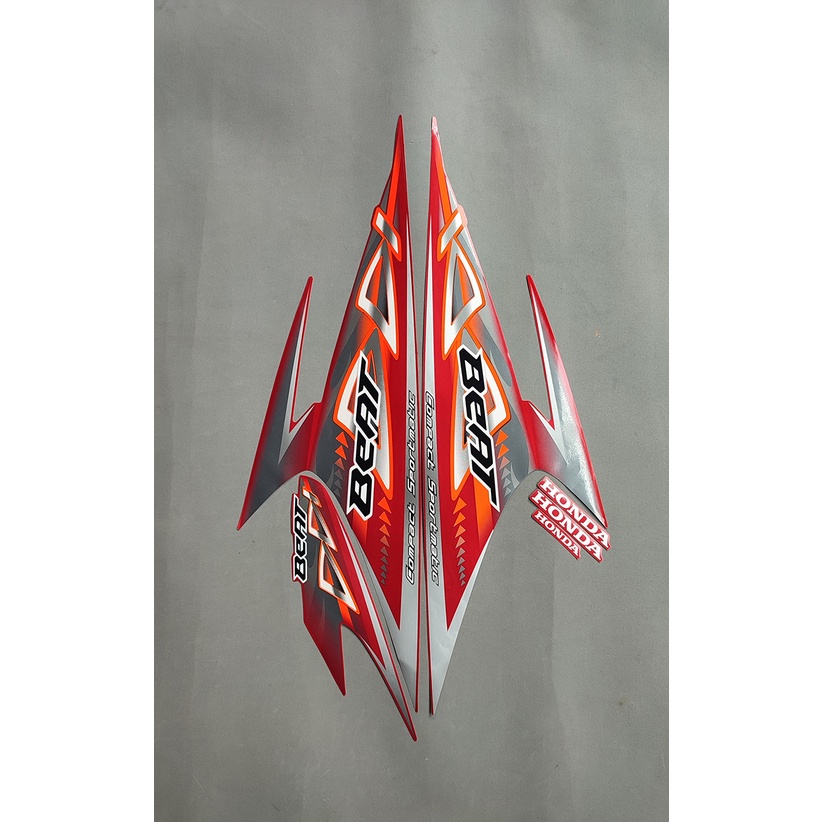 Stiker Striping Motor Beat Karbu 2012 Merah