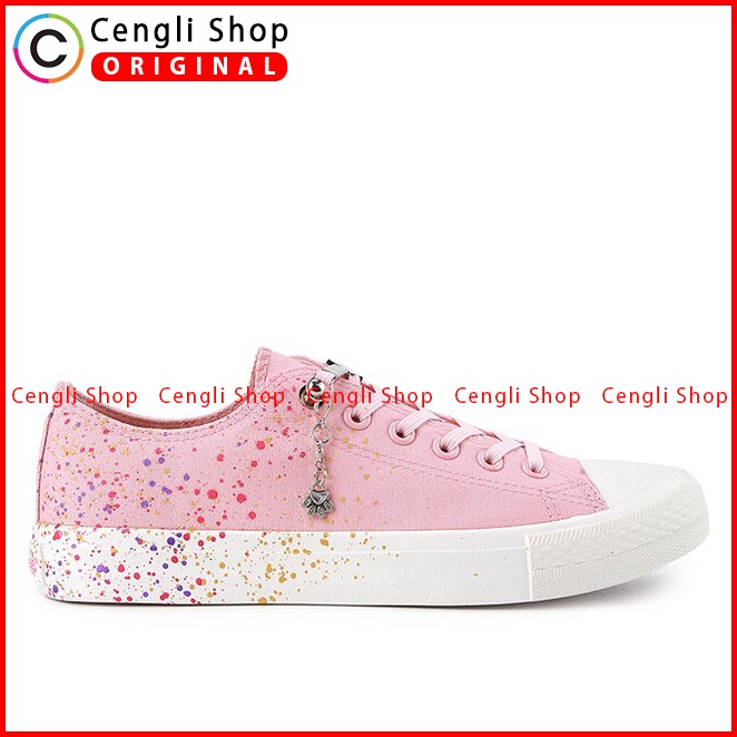 SEPATU SNEAKER WANITA HUSH PUPPIES ORIGINAL CASUAL BRANDED PINK HW75