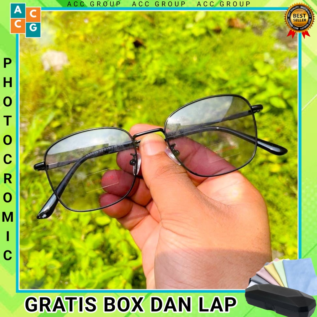 NEW Free Box Dan Lap Kacamata Fashion Photocromic Wanita Pria Kekinian 2021Lensa Photocromic