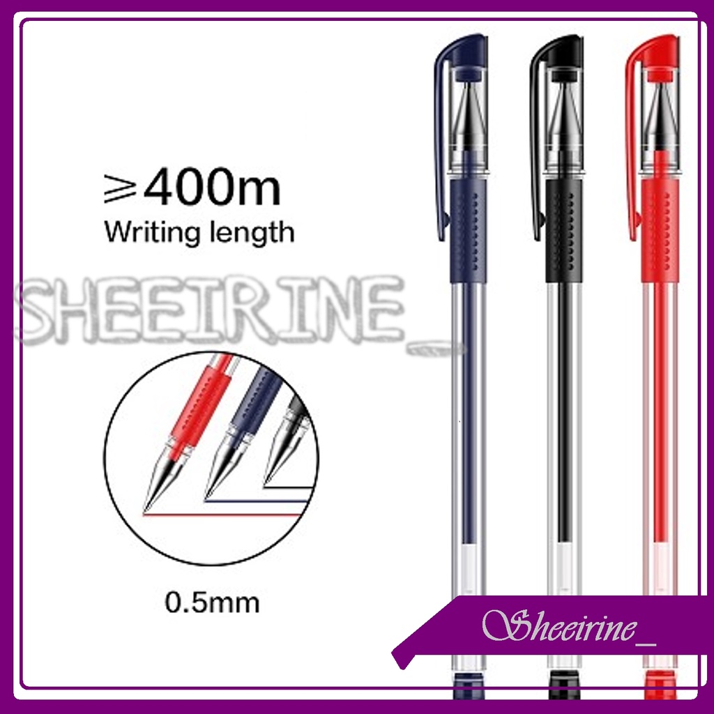 

Gel Pen Pulpen 3 Warna Bullet Tip 0.5mm Pena Perlengkapan Alat Tulis